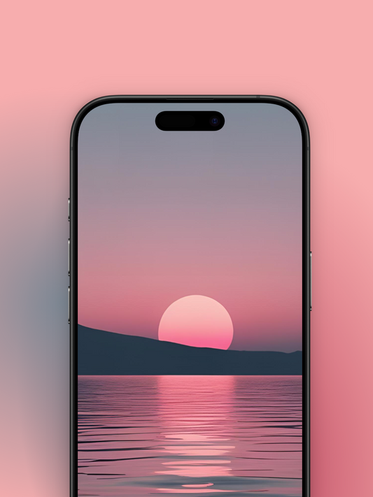 Sunset in dark, pink tones | Wallpaper
