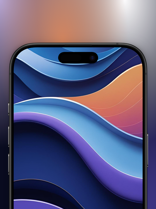 Abstract Wave Ultra HD Phone Wallpaper | Blue, Violet & Orange