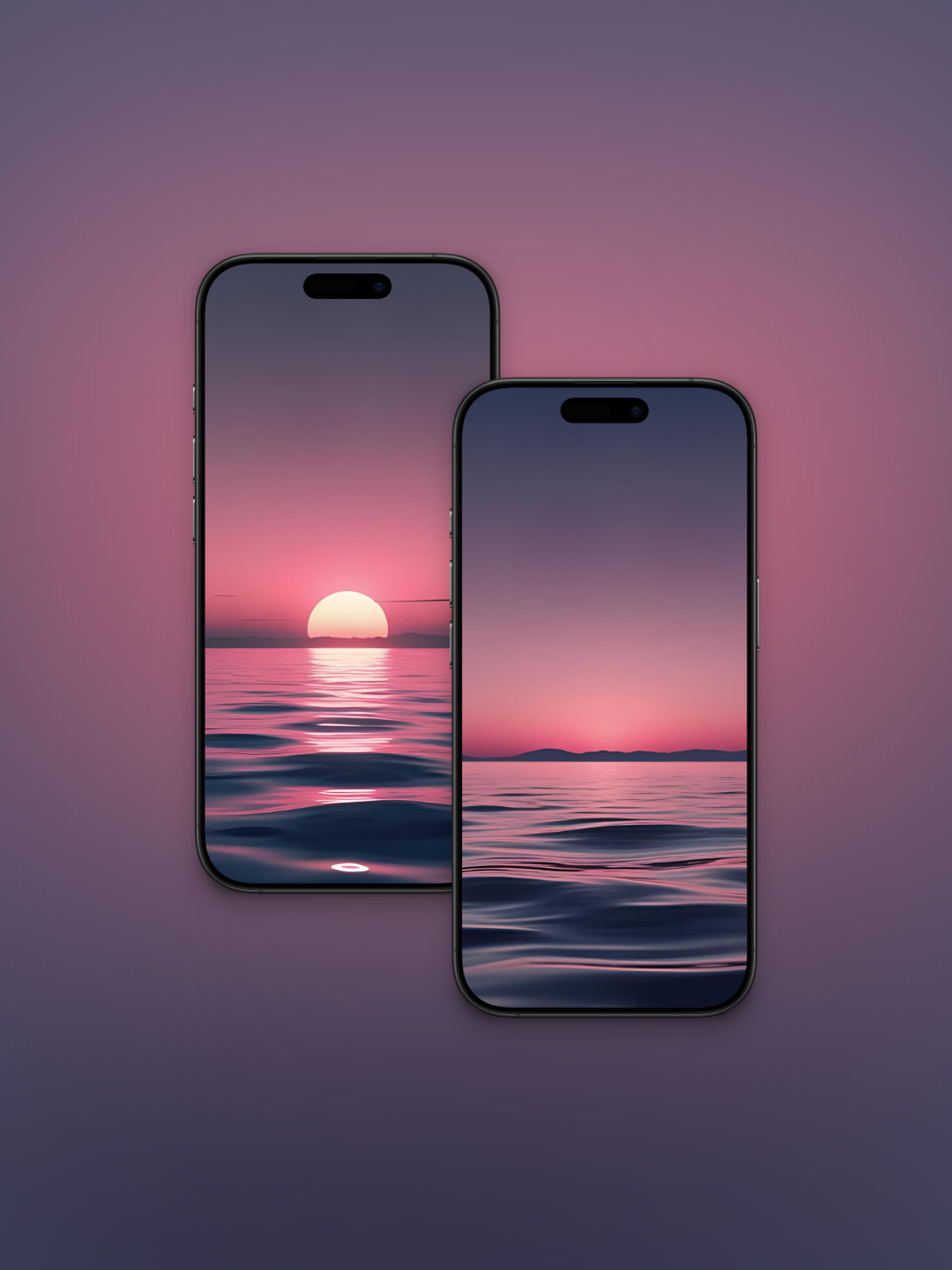 Degrado de atardecer rosa y azul marino | 10 Wallpapers Pack