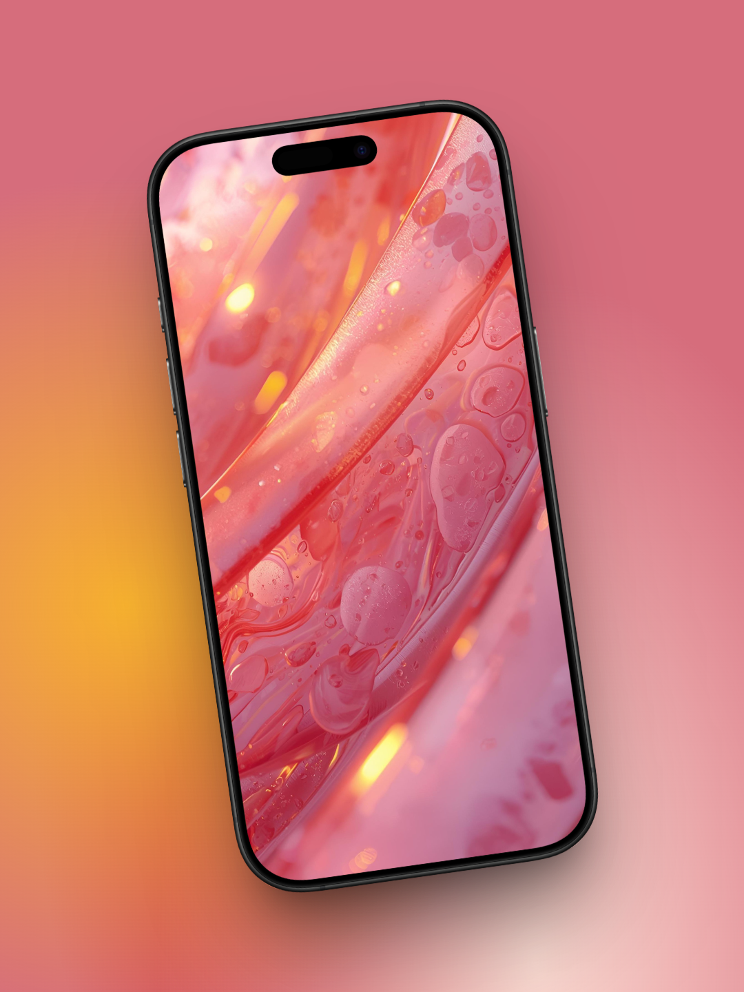 Orange Red Liquid Wallpaper HD