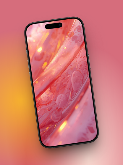 Orange Red Liquid Wallpaper HD