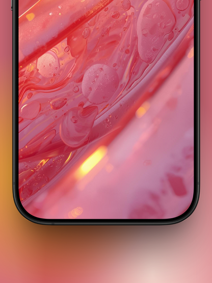 Orange Red Liquid Wallpaper HD