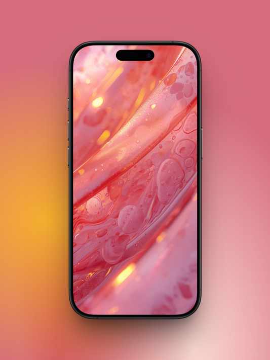 Orange Red Liquid Wallpaper HD