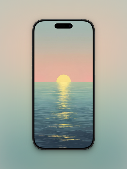 Sol Dorado y Mar | Wallpaper