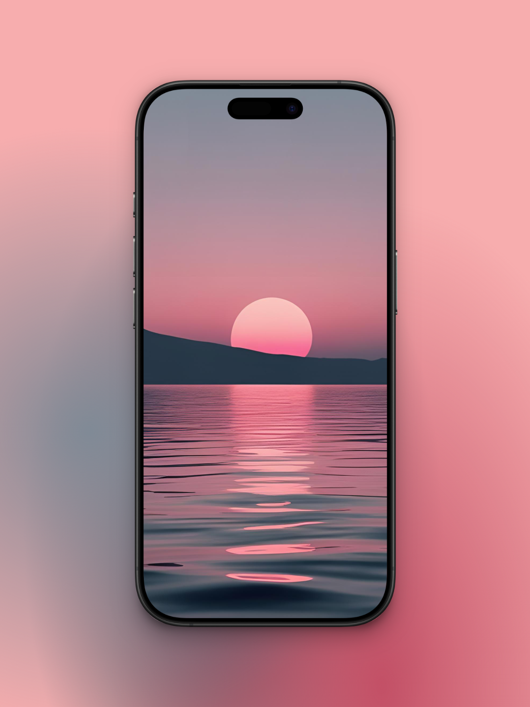 Atardecer en tonos oscuros y rosados | Wallpaper